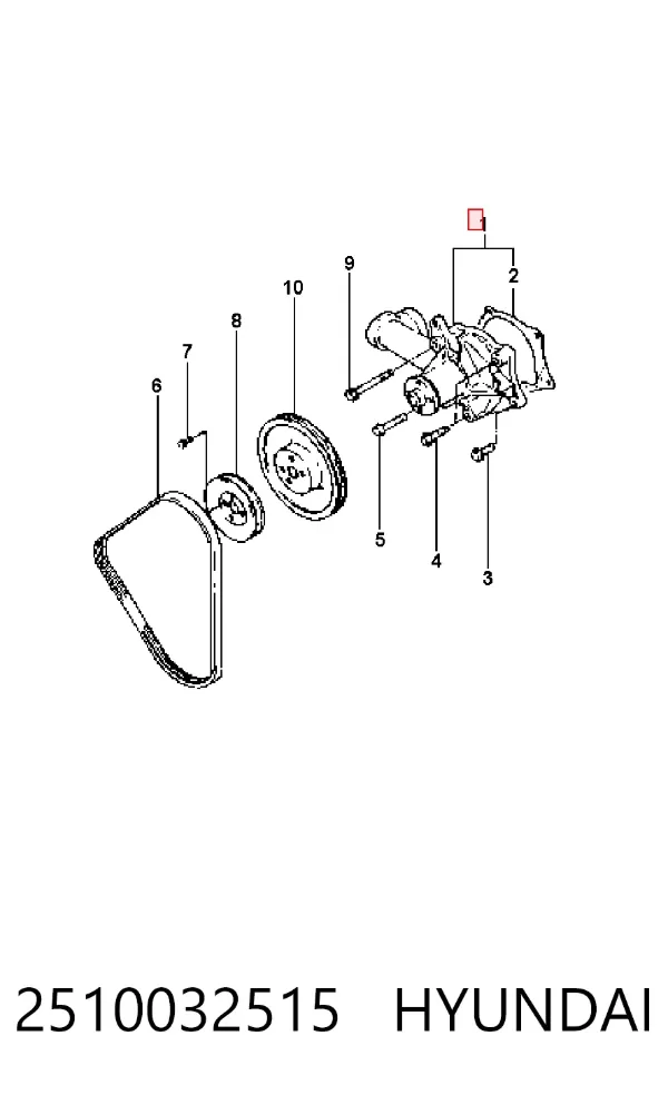 Bomba de agua 2510032515 Hyundai/Kia