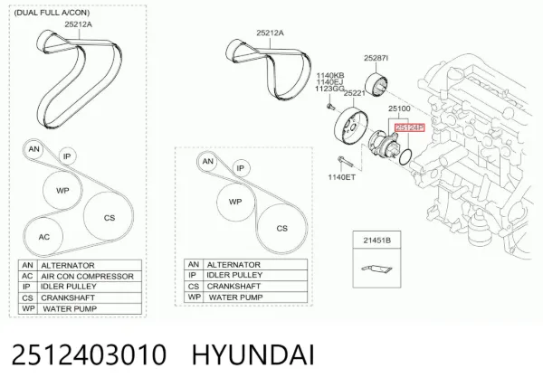  2512403010 Hyundai/Kia