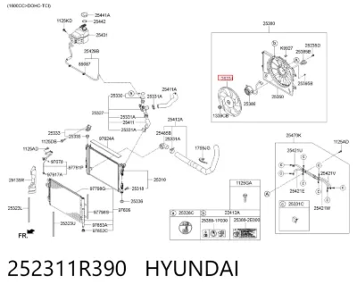 Ventilador del radiador HYUNDAI 252311R390