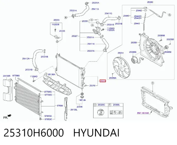 Radiador 25310H6000 Hyundai/Kia