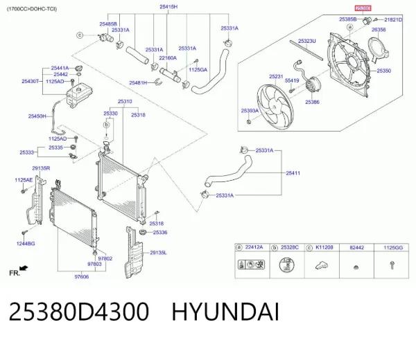  25380D4300 Hyundai/Kia