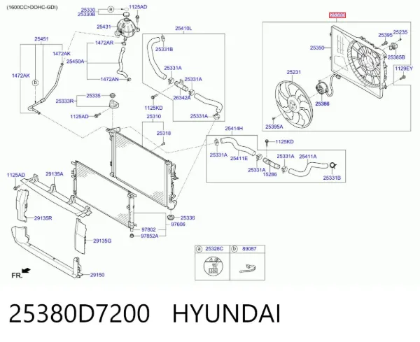  25380D7200 Hyundai/Kia