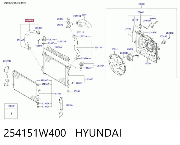  254151W400 Hyundai/Kia
