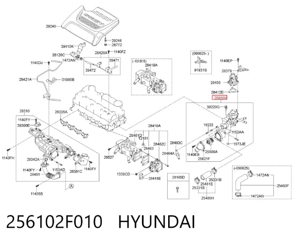 Caja de termostato Hyundai Tucson II