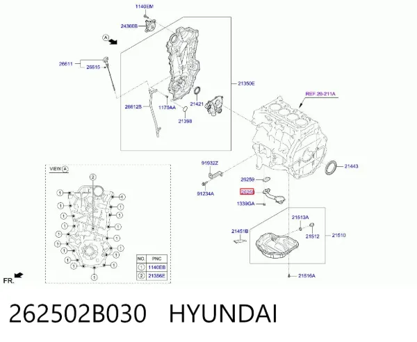 Tubo de aspiración, bomba de aceite Hyundai I40 I