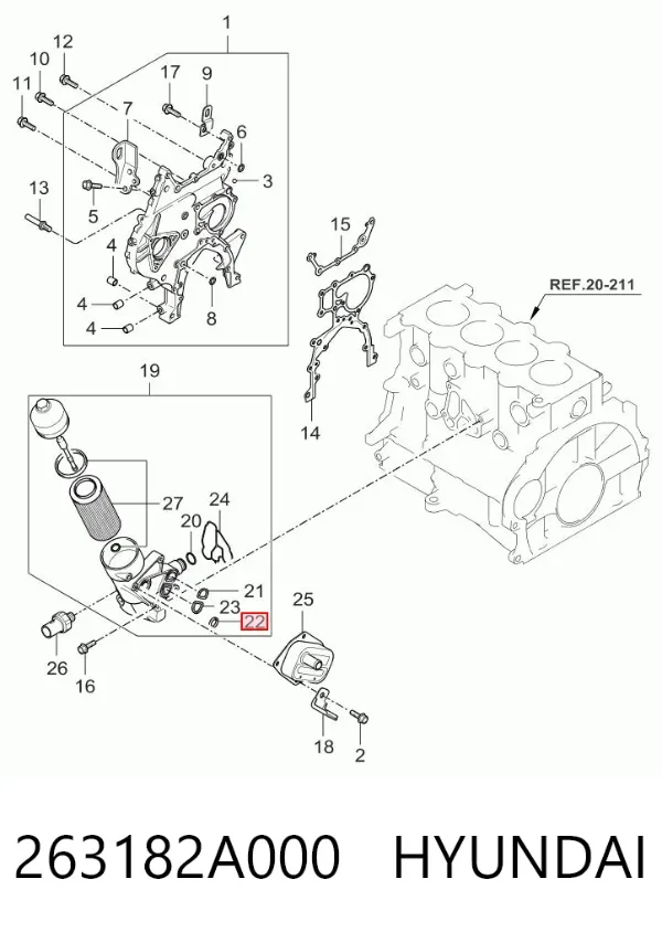  263182A000 Hyundai/Kia