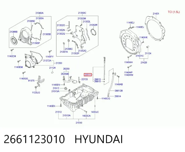 Varilla de aceite 2661123010 Hyundai/Kia