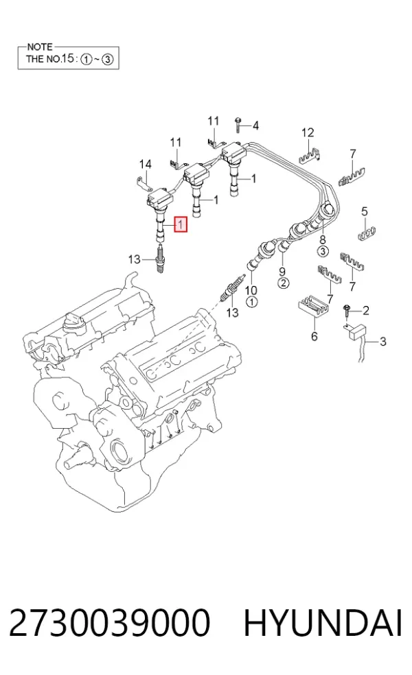 Bobina 2730039000 Hyundai/Kia