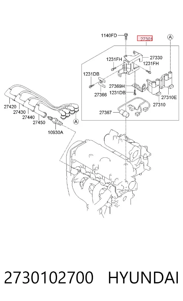 Bobina 2730102700 Hyundai/Kia