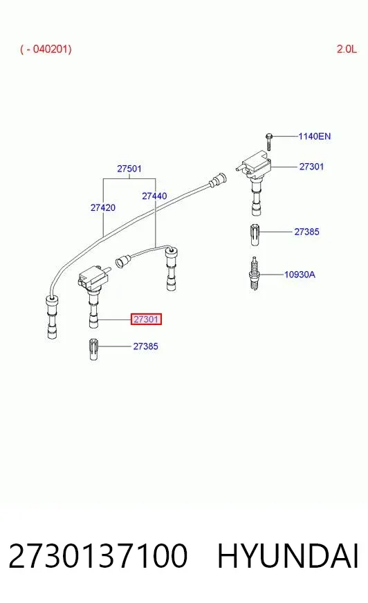 Bobina 2730137100 Hyundai/Kia