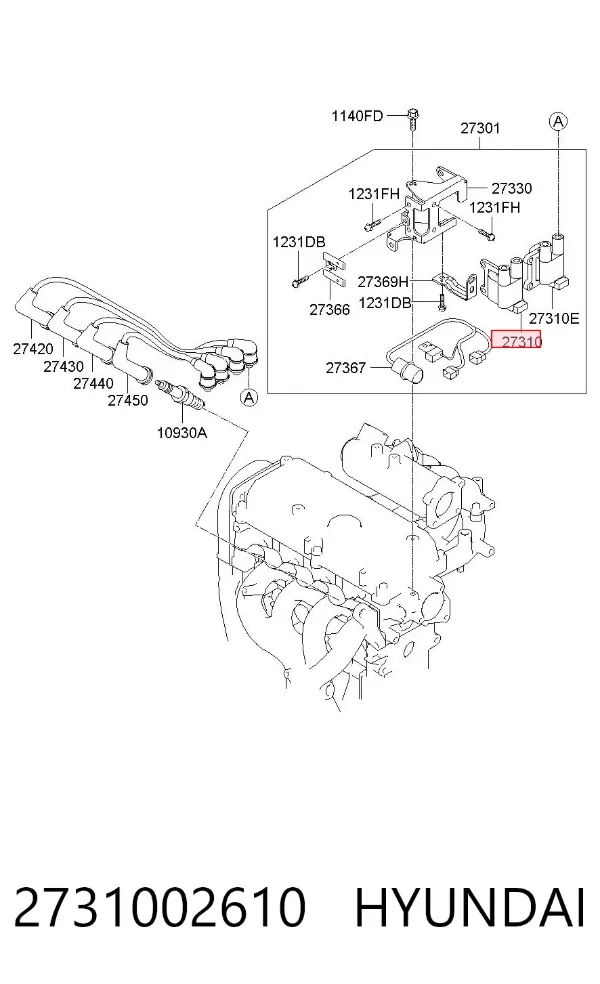 Bobina 2731002610 Hyundai/Kia