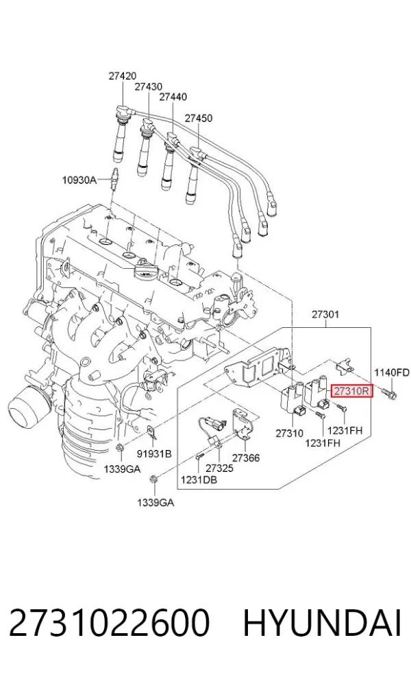 Bobina 2731022600 Hyundai/Kia