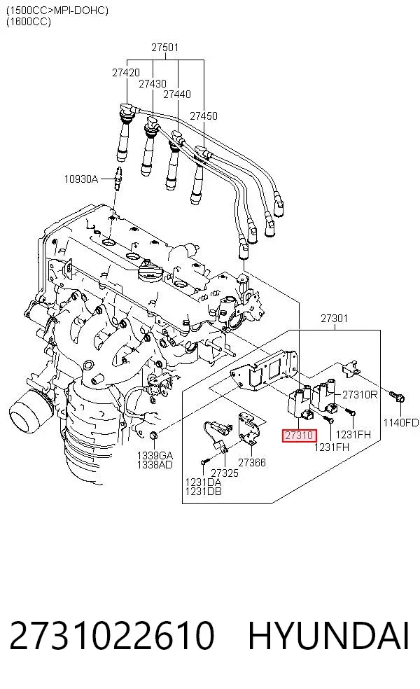 Bobina 2731022610 Hyundai/Kia
