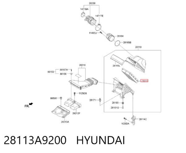 Filtro de aire 28113A9200 Hyundai/Kia