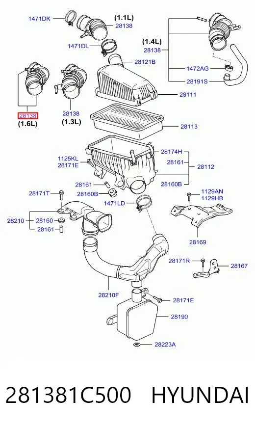  281381C500 Hyundai/Kia