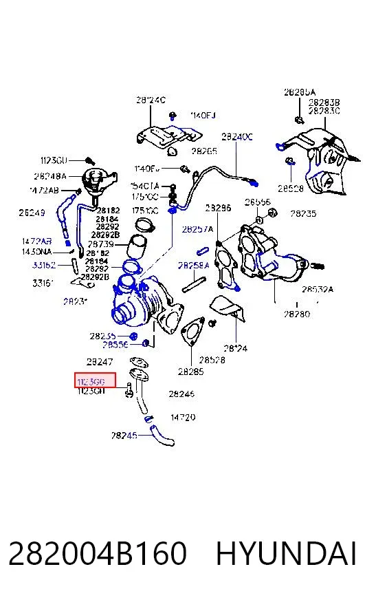 Turbocompresor 282004B160 Hyundai/Kia
