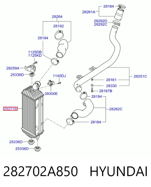Intercooler 282702A850 Hyundai/Kia