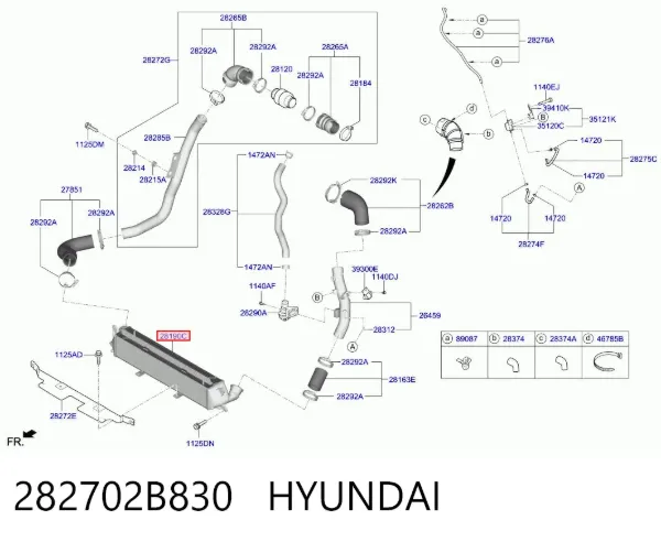Intercooler 282702B830 Hyundai/Kia