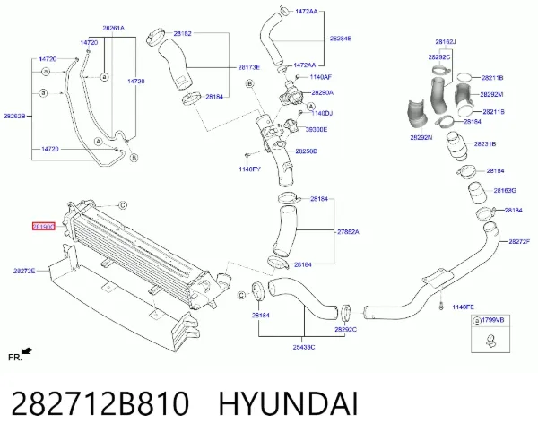 Intercooler 282712B810 Hyundai/Kia