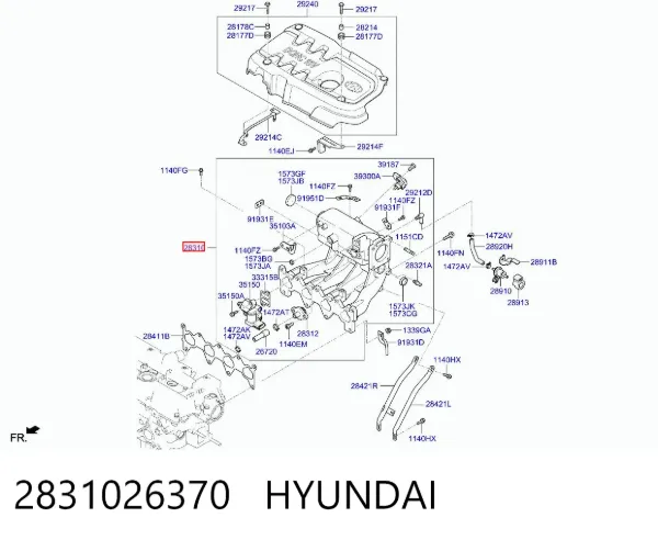 Colector de admisión Hyundai Accent III