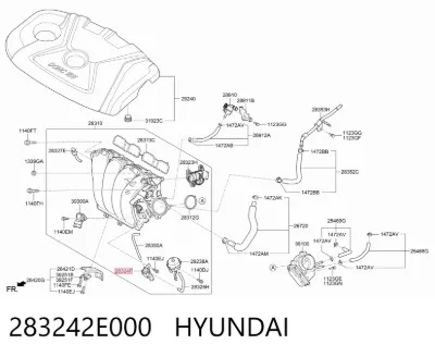 Solenoide de transmisión automática HYUNDAI 283242E000
