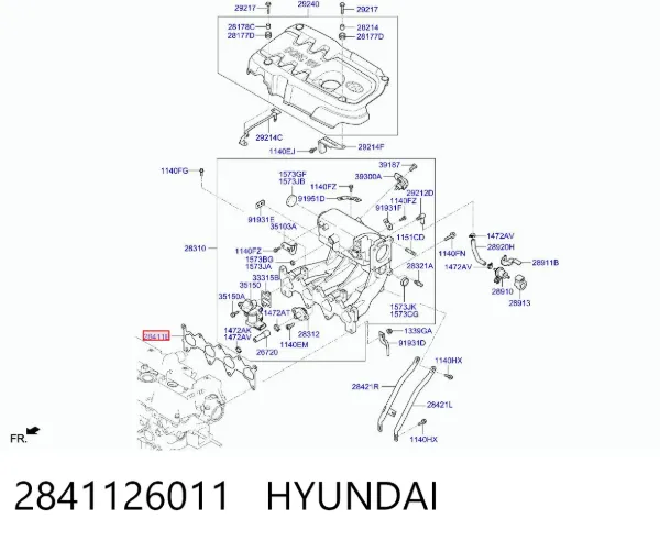 Junta de colector de admisión 2841126011 Hyundai/Kia