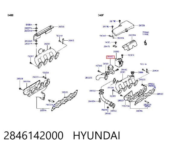 Válvula EGR Hyundai H-1 STAREX Starex