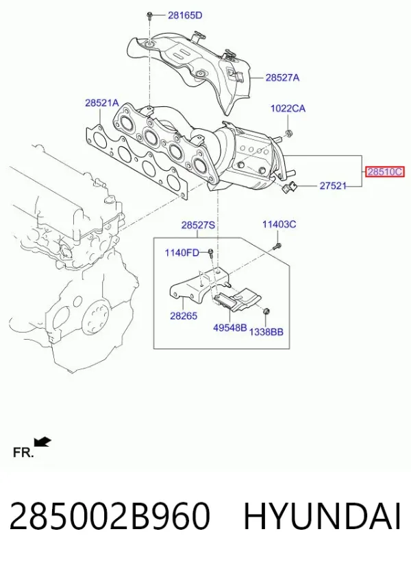 Colector de escape Hyundai Tucson III