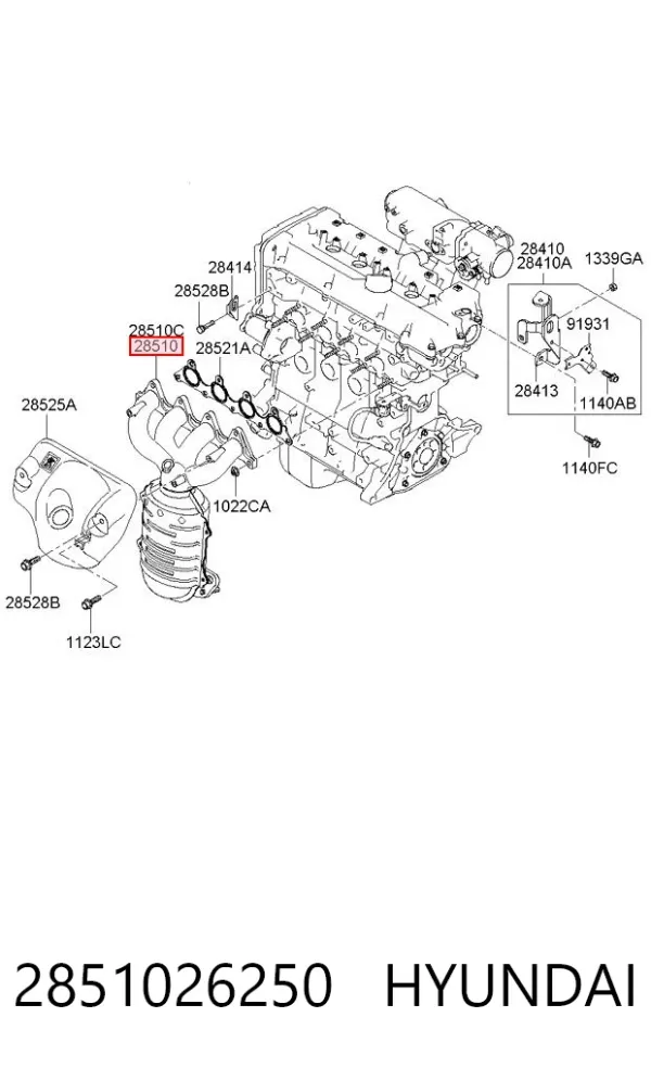 Colector de escape Hyundai Getz 
