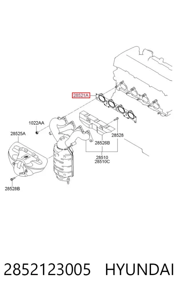 Junta colector escape 2852123005 Hyundai/Kia