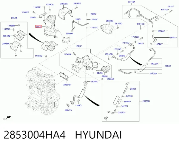 Catalizador 2853004HA4 Hyundai/Kia
