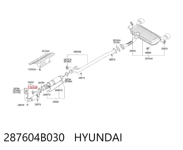 Soporte escape 287604B030 Hyundai/Kia