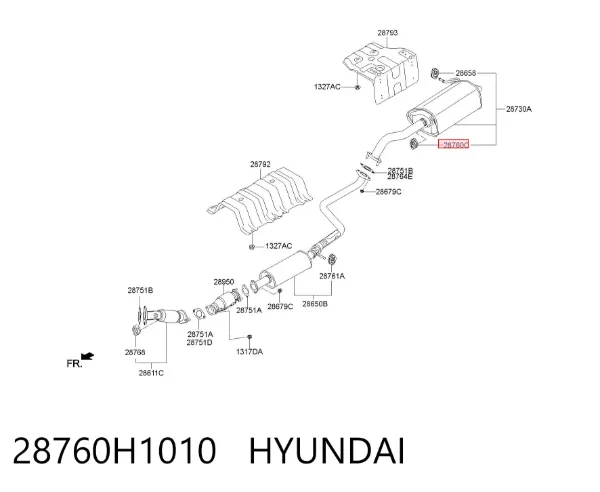 Soporte escape 28760H1010 Hyundai/Kia