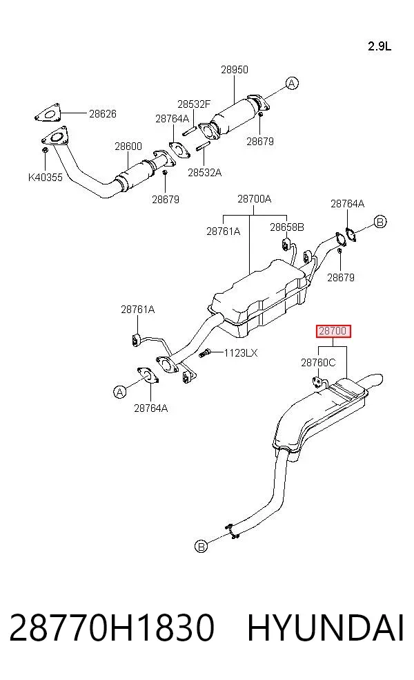 Silenciador trasero Hyundai Terracan HP