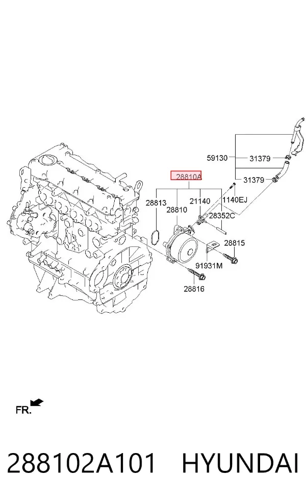 Bomba de vacío 288102A101 Hyundai/Kia