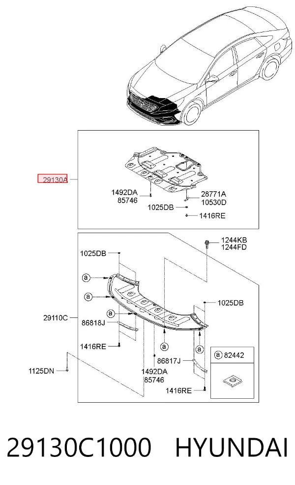 Protección motor / empotramiento Hyundai Sonata VII