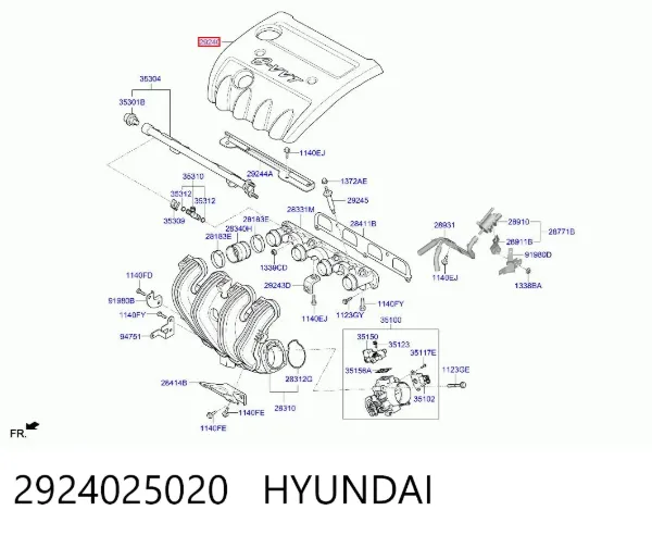 Tapa motor Hyundai Sonata V
