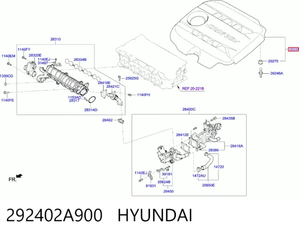 Tapa motor Hyundai I40 I