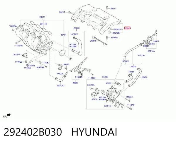Tapa motor KIA Ceed ED