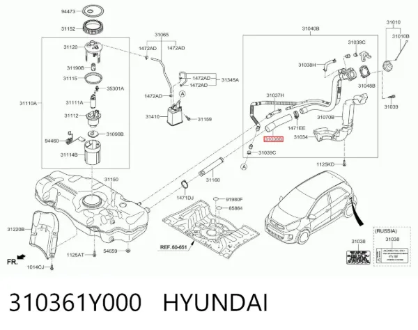  310361Y000 Hyundai/Kia