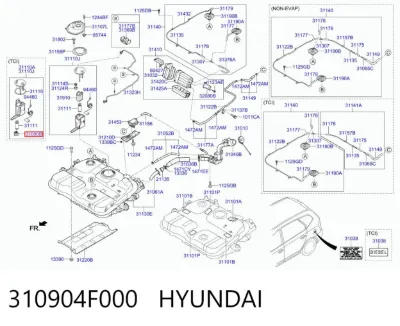 Filtro de malla de la bomba de combustible HYUNDAI 310904F000