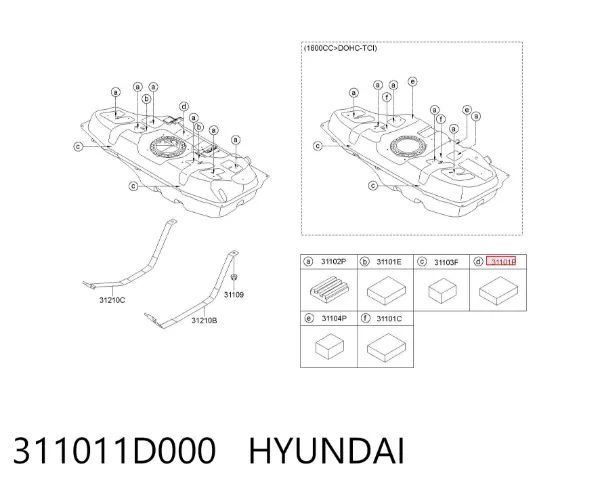  311011D000 Hyundai/Kia