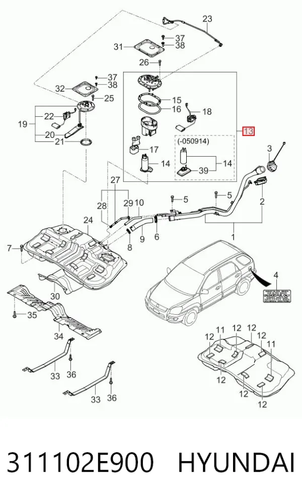 Bomba de gasolina 311102E900 Hyundai/Kia