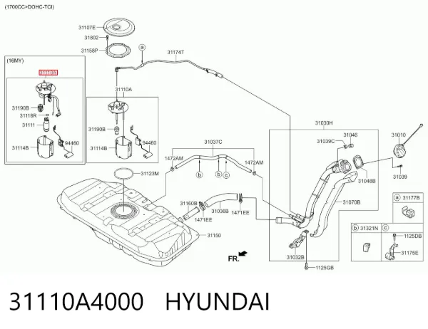 Bomba de gasolina 31110A4000 Hyundai/Kia