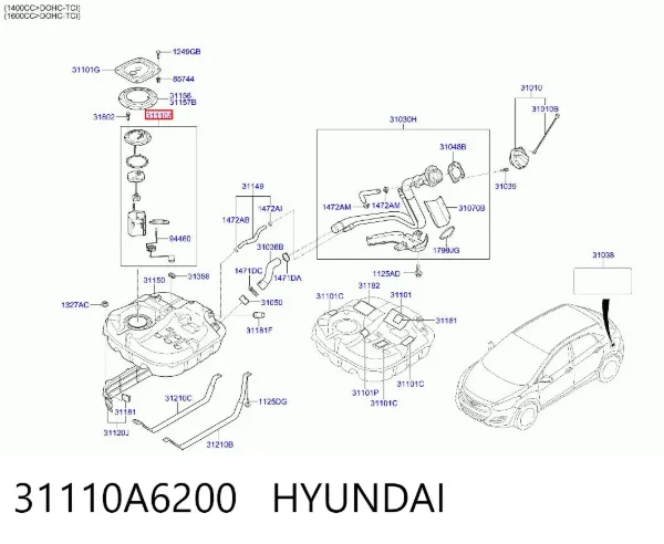 Bomba de gasolina 31110A6200 Hyundai/Kia