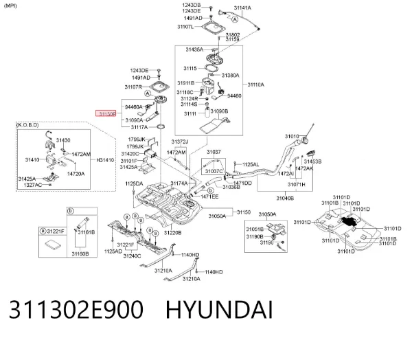 Aforador 311302E900 Hyundai/Kia