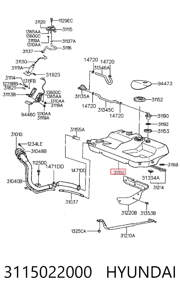 Depósito de gasolina Hyundai Accent I