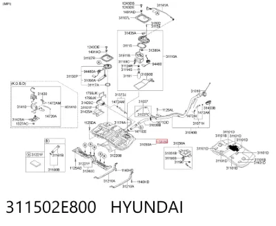 Depósito de combustible HYUNDAI 311502E800