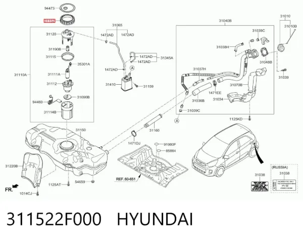  311522F000 Hyundai/Kia