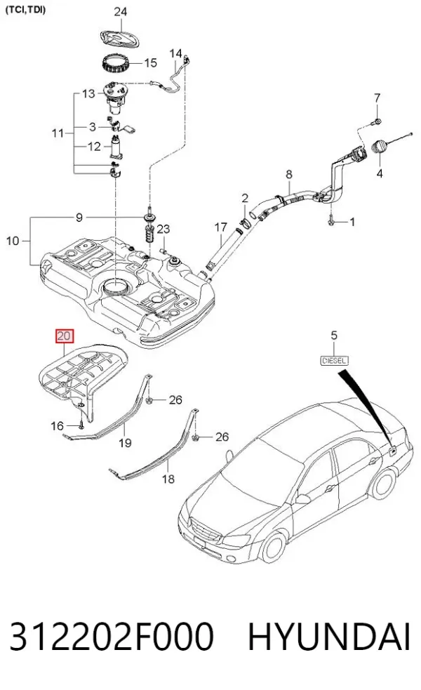  312202F000 Hyundai/Kia